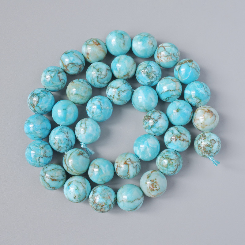 Blue Jasper (Synthetic) Smooth Round Beads, Diameter 10.5mm+/-, Length 39cm+/- on a Thread