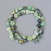 Valit Natural Stone Beads, tumbled, diameter 10mm+/-, length 40cm+/- on a thread