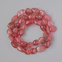 Strawberry Quartz Natural Stone Tumbled Beads, Diameter 9x10mm+/-, Length 41cm+/- on a Thread