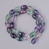 Fluorite Natural Stone Oval Beads, Diameter 10x14mm+/-, Length 39cm+/- on a Thread