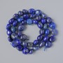 Lapis Lazuli Natural Stone Tumbled Beads, Diameter 8x9mm+/-, Length 39cm+/- on a Thread