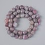 Purple Tourmaline Natural Stone Tumbled Beads, Diameter 10mm+/-, Length 39cm+/- on a Thread