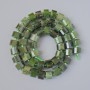 Canadian Jadeite Beads, Natural Stone Faceted Rondelle, Diameter 8x6mm+/-, Length 38cm+/- with Seed Beads on a Thread