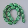 Malachite Beads, Natural Stone Bar, Diameter 15x21mm+/-, Length 39cm+/- on Fishing Line