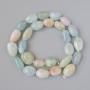Morganite Beads, Natural Stone Tumbled, Diameter 10x15mm+/-, Length 39cm+/- on a Thread