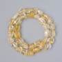Citrine Beads, Natural Stone Tumbled, Diameter 10x12mm+/-, Length 39cm+/- on a Thread
