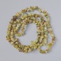 Grossular (Green Garnet) Beads, natural stone, chips, diameter 8x4mm+-, length 80cm+- on fishing line