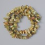 Grossular (Green Garnet) Beads, natural stone, chips, diameter 8x3mm+-, length 40cm+- on a strand