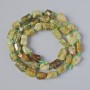 Grossular (Green Garnet) Beads, natural stone, nugget-cut, diameter 7x11mm+-, length 44cm+- on a strand