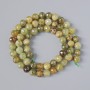 Grossular (Green Garnet) Beads, natural stone, faceted round, diameter 6.5mm+-, length 39cm+- on a strand