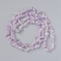 Lavender Amethyst Beads, natural stone, chips, diameter 8x4mm+-, length 80cm+- on fishing line