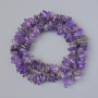 Amethyst Beads, natural stone, chips, diameter 13x4mm+-, length 39cm+- on fishing line