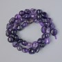 Amethyst Beads, natural stone, tumbled, diameter 8x9mm+-, length 40cm+- on a strand