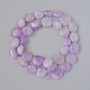 Lavender Amethyst Beads, natural stone, tumbled, diameter 11x13mm+-, length 40cm+- on a strand