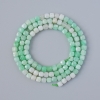 Emerald Beads, Natural Stone Faceted Cube, Diameter 4mm+/-, Length 39cm+/- on a Strand