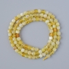 Yellow Opal Beads, Natural Stone Faceted Cube, Diameter 4mm+/-, Length 39cm+/- on a Strand