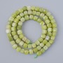 Jadeite Beads, natural stone, faceted cube, diameter 5mm+-, length 39cm+- on a strand