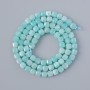 Amazonite Beads, Natural Stone Faceted Cube, Diameter 4-5mm+/-, Length 39cm+/- on a Strand