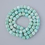 Amazonite Beads, Natural Stone Faceted Cube, Diameter 6mm+/-, Length 38cm+/- on a Strand