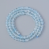 Topaz Beads, natural stone faceted cube, diameter 4mm+/-, length 40cm+/- on thread