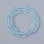 Topaz Beads, natural stone faceted cube, diameter 4mm+/-, length 40cm+/- on thread