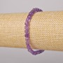 Amethyst Bracelet, natural stone faceted cube, diameter 5.5mm+/-, length 18cm+/- (stretch)