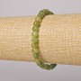 Jadeite Bracelet, natural stone faceted cube, diameter 5.5mm+/-, length 18cm+/- (stretch)