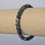 Zoisite Bracelet, natural stone faceted cube, diameter 7mm+/-, length 18cm+/- (stretch)