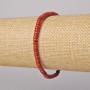 Red Jasper Bracelet, natural stone smooth rondelle, diameter 4x2mm+/-, length 18cm+/- (stretch)