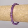 Amethyst Bracelet, natural stone smooth rondelle, diameter 6x2mm+/-, length 18cm+/- (stretch)