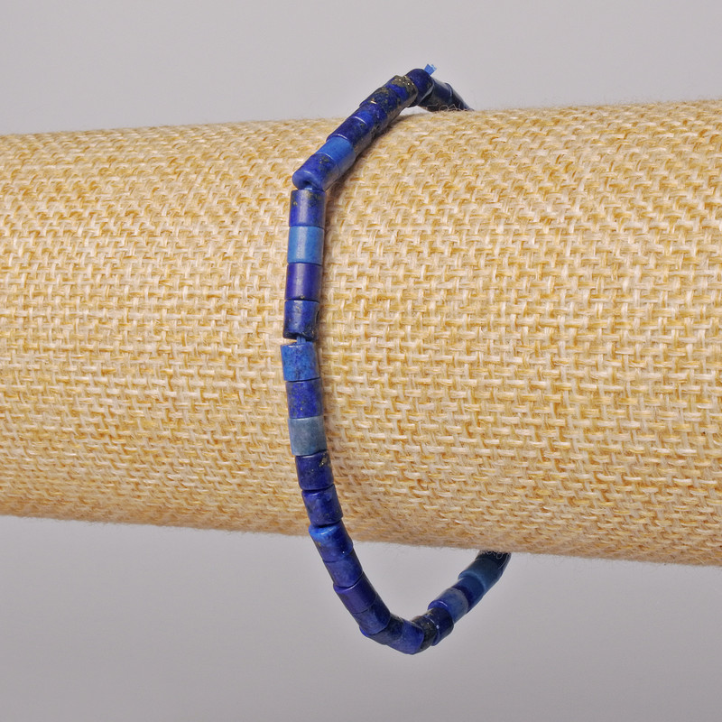 Lapis Lazuli Bracelet Natural Stone Chip, Diameter 4x4mm+-, Length 18cm+- (Stretch)