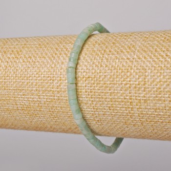 Amazonite Bracelet Natural Stone Rondelle, Diameter 4x2mm+-, Length 18cm+- (Stretch)