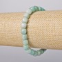 Amazonite Bracelet Natural Stone Faceted Cube, Diameter 7mm+-, Length 18cm+- (Stretch)