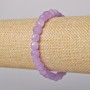 Lavender Amethyst Bracelet, natural stone faceted cube, diameter 6mm+-, length 18cm+- (stretch)