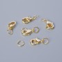 Lobster clasp finding, diameter 10x5mm, gold-tone metal, 1pc