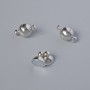 Magnetic clasp finding, diameter 14x8mm, silver-tone metal, 1pc