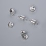 Magnetic clasp finding, diameter 11x5mm, silver-tone metal, 1pc