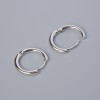 Kidney ear wires, silver-tone metal, 14.5x16x2mm, pair