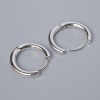 Kidney ear wires, silver-tone metal, 18x19.5x3mm, pair