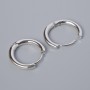 Kidney ear wires, silver-tone metal, 18x19.5x3mm, pair