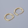 Congô ear Studs in Gold Colour Metal 14.5×16×2mm pair