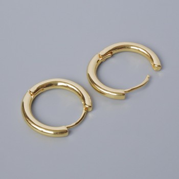 Congó earring posts for earrings, gold colour of metal 18×19, 5×3 mm pair