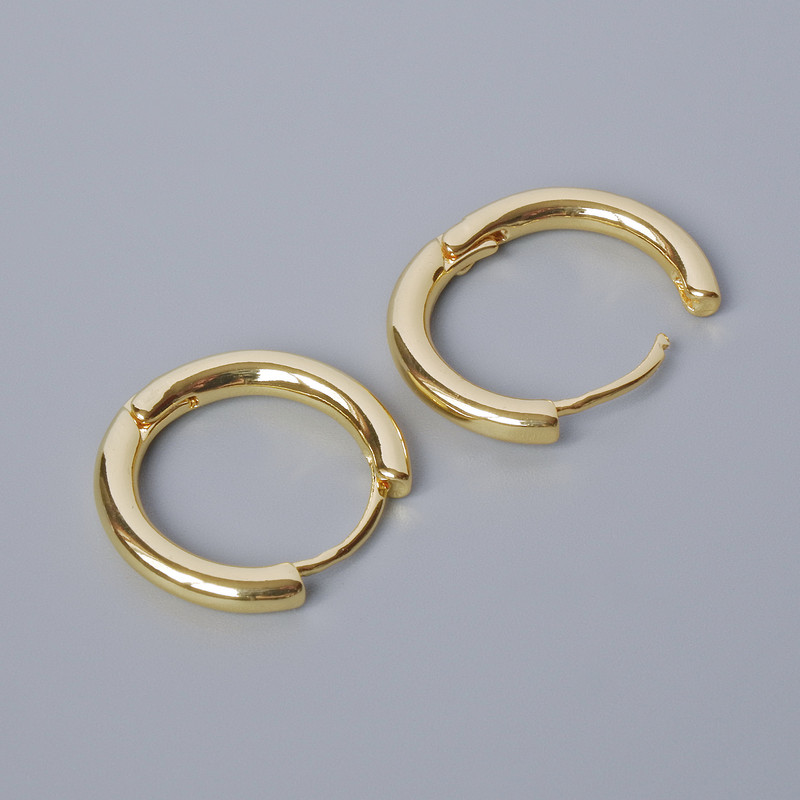 Congó earring posts for earrings, gold colour of metal 18×19, 5×3 mm pair