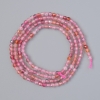 Turmaline natural stone faceted bead sphere diameter 2mm±, length 39cm± on thread