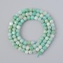 Amazonite Beads natural stone faceted cube, diameter 4–5 mm ±, length 39 cm ± on thread