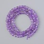 Amethyst Beads Natural Stone Beads Cut Cubes, diameter 4–5 mm, thread length 38 cm ±