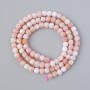 Beads Morganite Opal natural gemstone faceted cube, diameter 4mm±, length 39cm± on thread