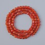 Carnelian natural stone, faceted cube beads, 4.5 mm diameter, 38 cm length on a thread