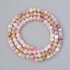 Rose Pink Opal Natural Stone Faceted Cube Beads, 4mm diameter ±, 39cm length ± on thread
