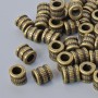 Bead findings insert, 5mm diameter, hole diameter 2.7mm, pack 32 pcs ±, bronze metal colour
